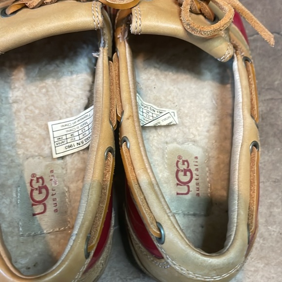 UGG Ashdale Red/Tan Duck Shoes Size 7 - Picture 5 of 7